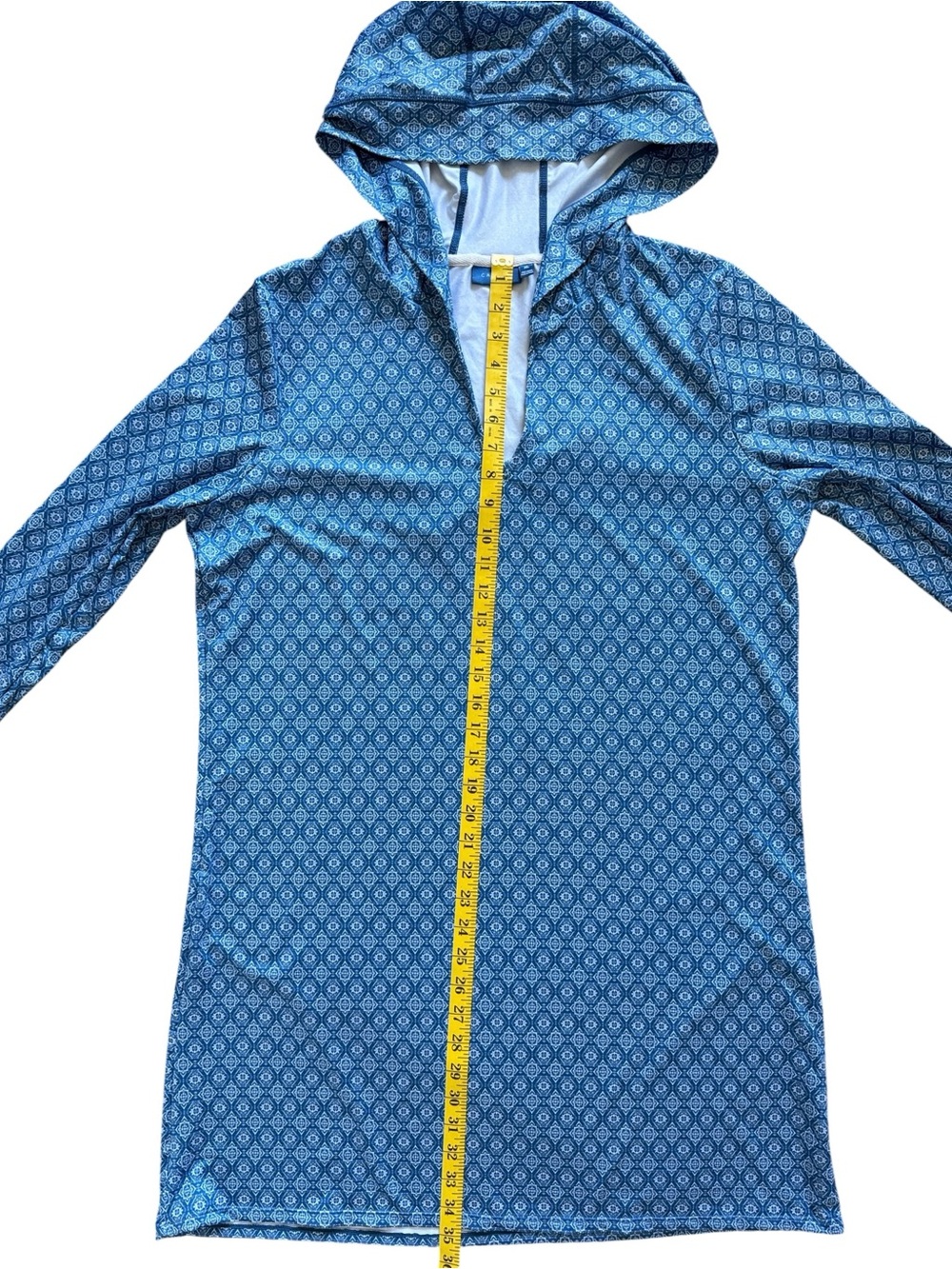 Cabana Life Preppy Geo Hooded Cover-Up Dress Blue XL NWOT - Picture 7 of 7
